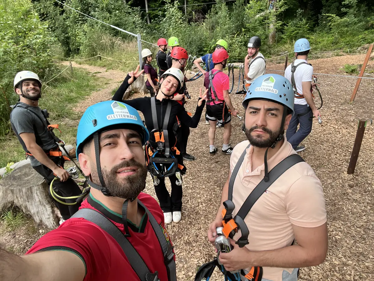 Selfie im Kletterwald